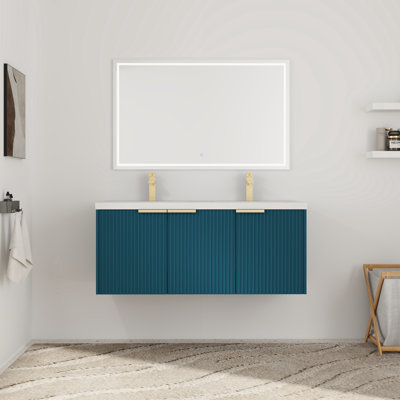 48'' Double Bathroom Vanity with Resin Top