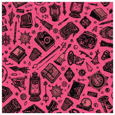 Vintage Objects Pattern Comforter