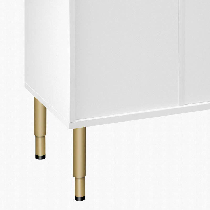 Buffet 3 tiroirs Cyane, Blanc