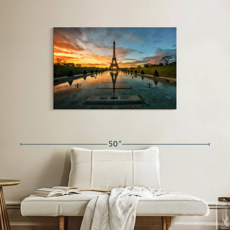 Lilie Reflection Of Eiffel Tower, 26" H x 39" W