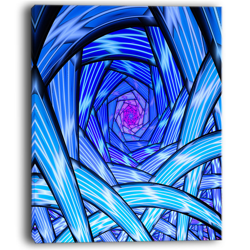Motif fractal psychédélique mystérieux, impression sur toile tendue, H 40 po x l 30 po x P 1 po