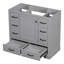 Meuble-lavabo 36 po, finition grise, 6 tiroirs, tablette réglable, armoire moderne en bois massif, gris-1680184028