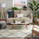 Cabana Off-White Celosia Moroccan Trellis Shag Rug