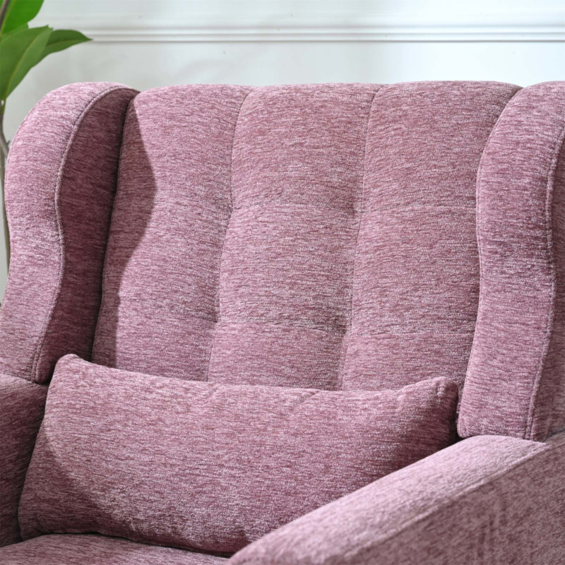 Modern Accent Chair, Dark Purple/Purple Chenille
