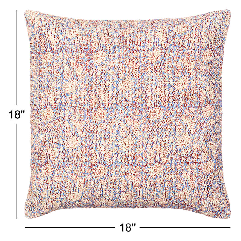 Coussin en coton Marine, 18 po x 18 po