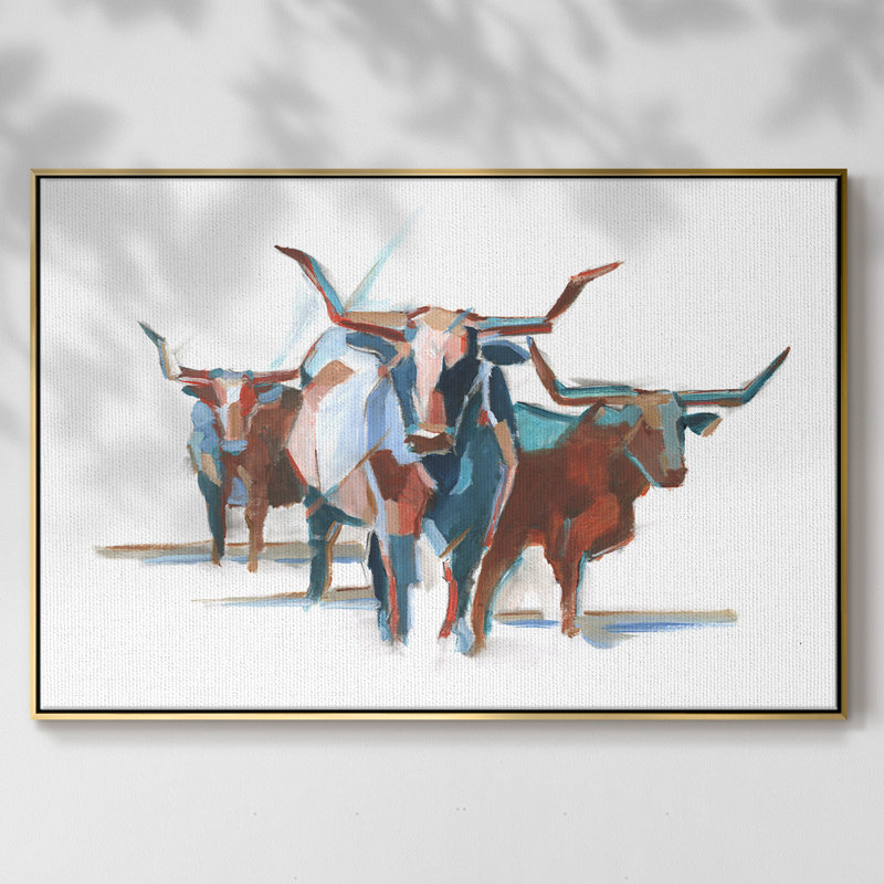 Longhorns modernes I, Or, H 25 po x l 37 po x P 2 po