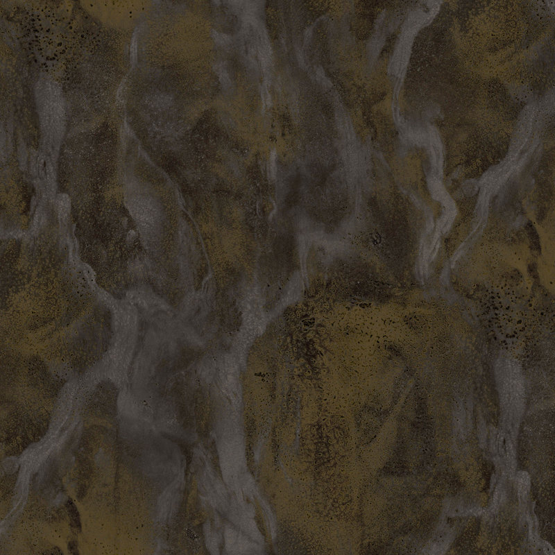Caputo 10.05m x 1.06m Textured Matte Paste the Wall Wallpaper Roll, Brown/Gold