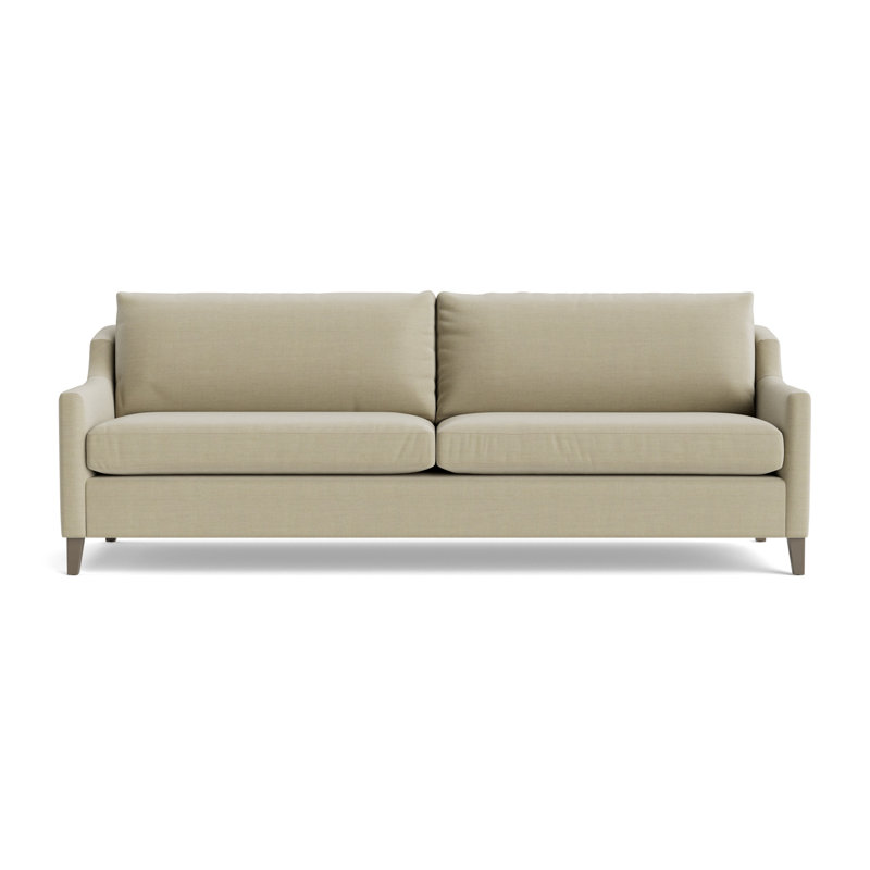 Gigi No Skirt 85 Sofa, Performance Linen - Flax, Driftwood
