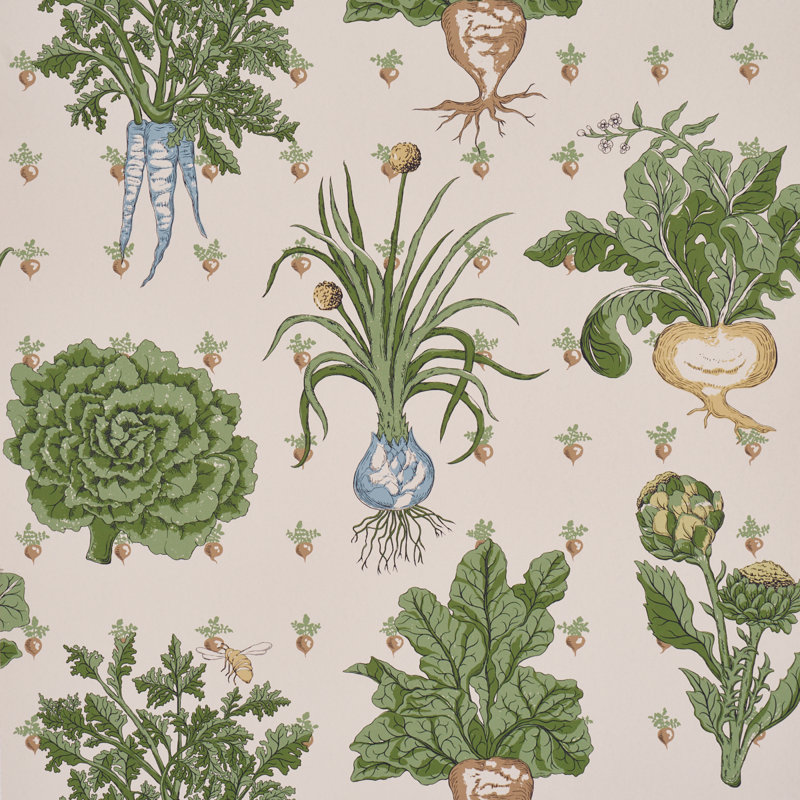 Grocer Wallpaper, Blue