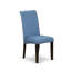 Chaises de salle à manger Barry Classic Parsons - Ensemble de 2 chaises rembourrées en tissu de couleur bleue, Cappuccino-471346985-471346966