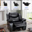 Fauteuil inclinable pivotant en similicuir de 37 po Adwin-105706615