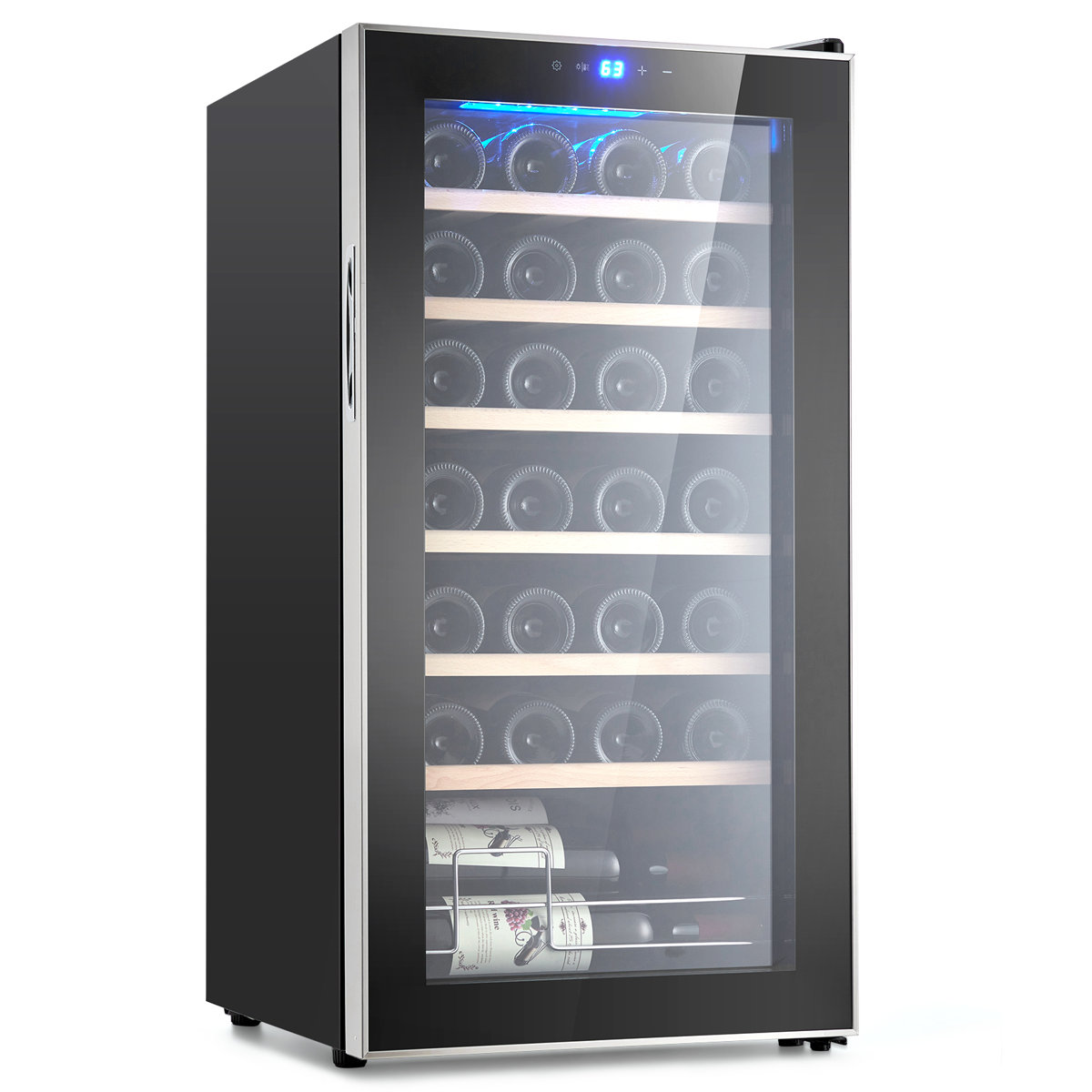 Yesurprise Single Zone 16.9'' 28 Bottle Wine Refrigerator | Fridge.com