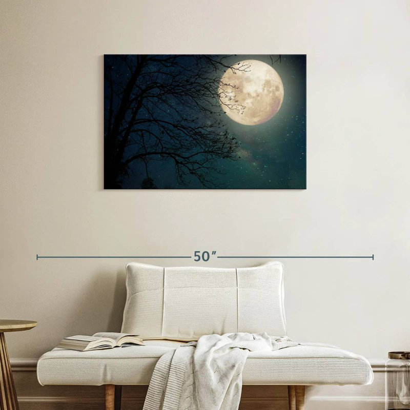 Oberle Starry Sky Full Moon, 24" H x 36" W