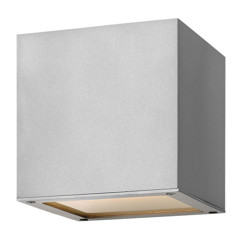 Plafonnier encastré d'extérieur à DEL Kube Andi-Mia, Blanc satiné, One-sided