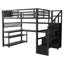 Lit mezzanine double avec escalier et garde-robe-295210303