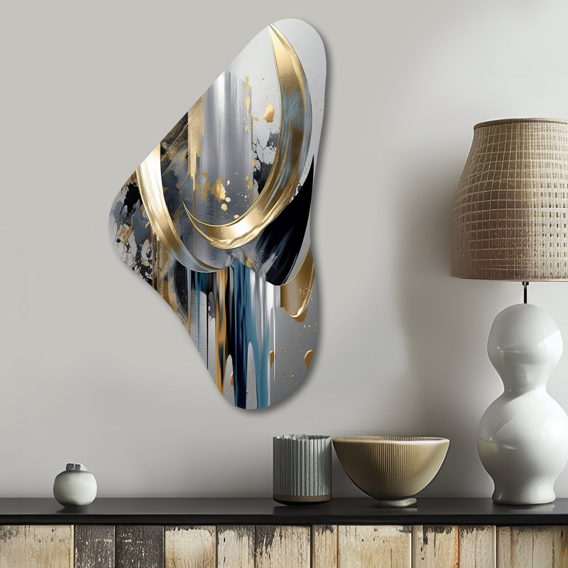 Art mural asymétrique en métal Hiltz, H 31 po x l 17 po x P 1 po
