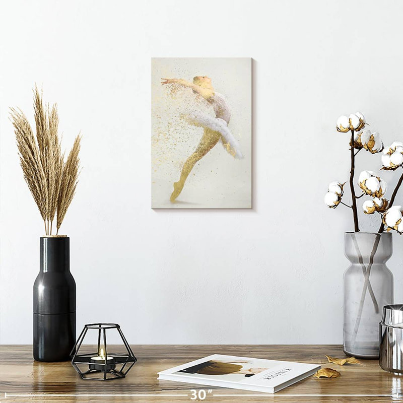 Ballerine abstraite, H 12 po x l 8 po