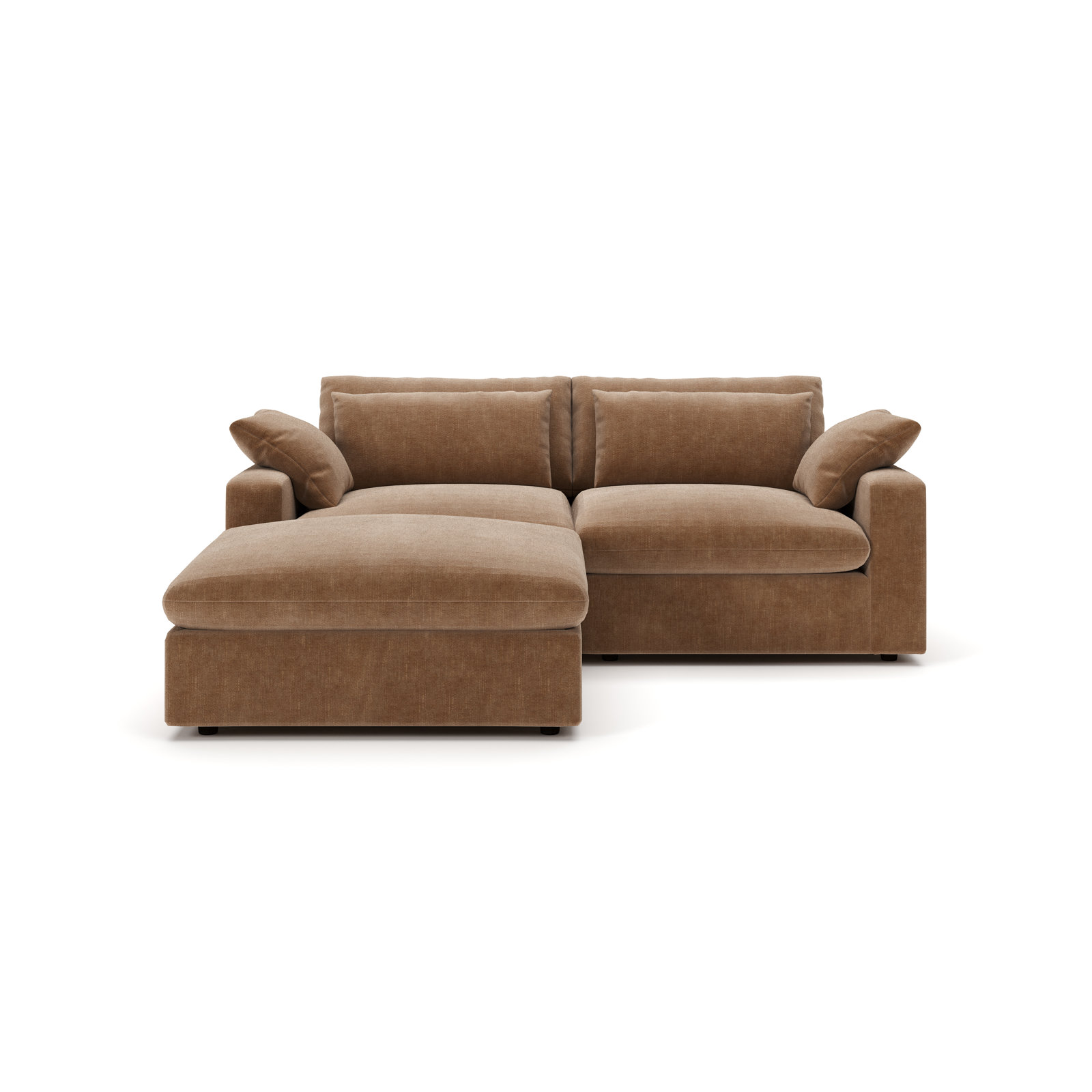 Remy Reversible Sectional, Andrew Cognac Performance Chenille