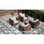 Fauteuil oscillant pivotant avec coussins Wicker