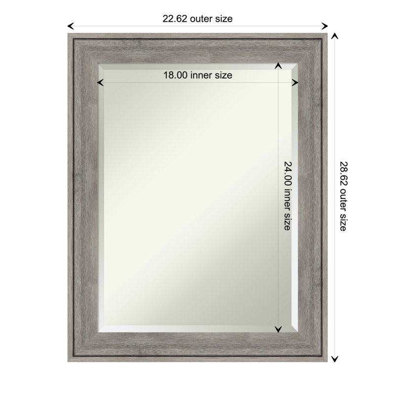 Miroir d'appoint Duddleston, 28,62 po x 22,62 po