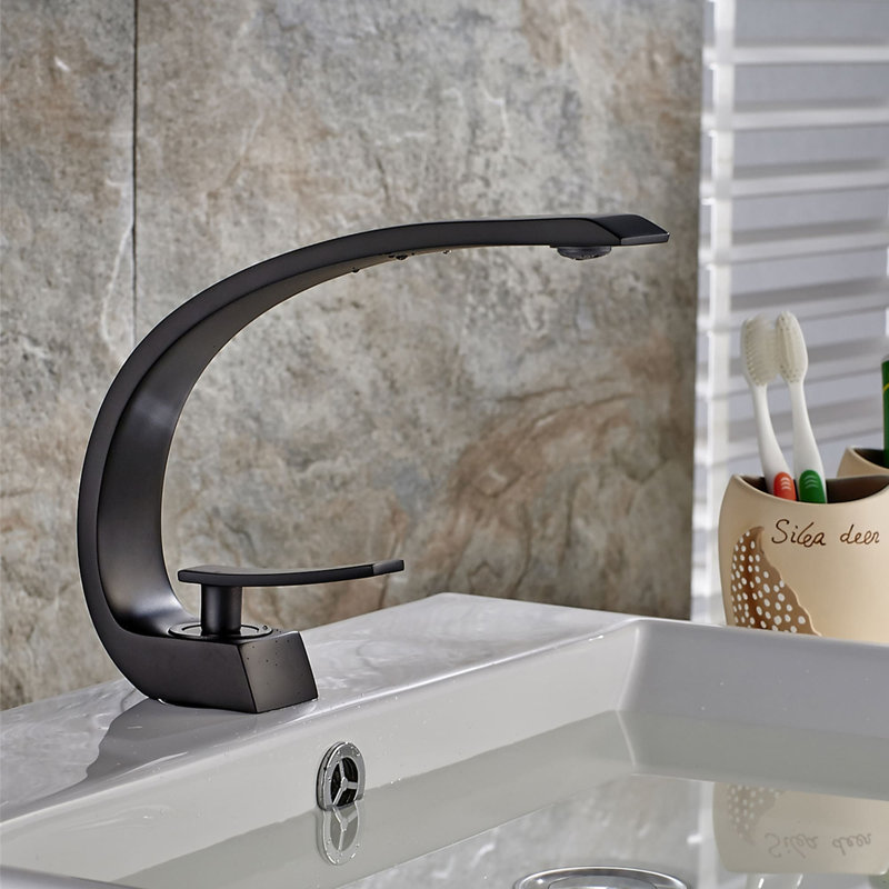 Single-Hole Single-handle Bathroom Faucet, Matte Black