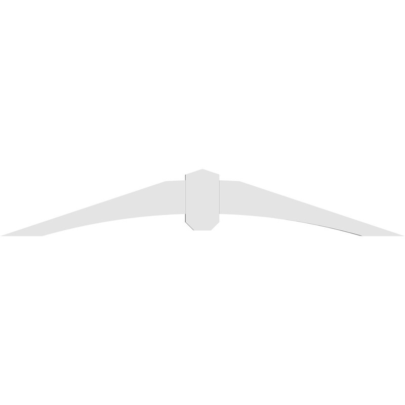 Support pour pignon en PVC Archdale, H 8 po x l 48 po (pas : 4/12), P 2 po x F 4 po