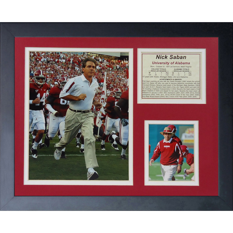 Souvenirs encadrée nick saban