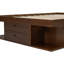 Structure de lit plateforme de rangement avec plusieurs tiroirs et tablettes sans sommier-769658250-769658263