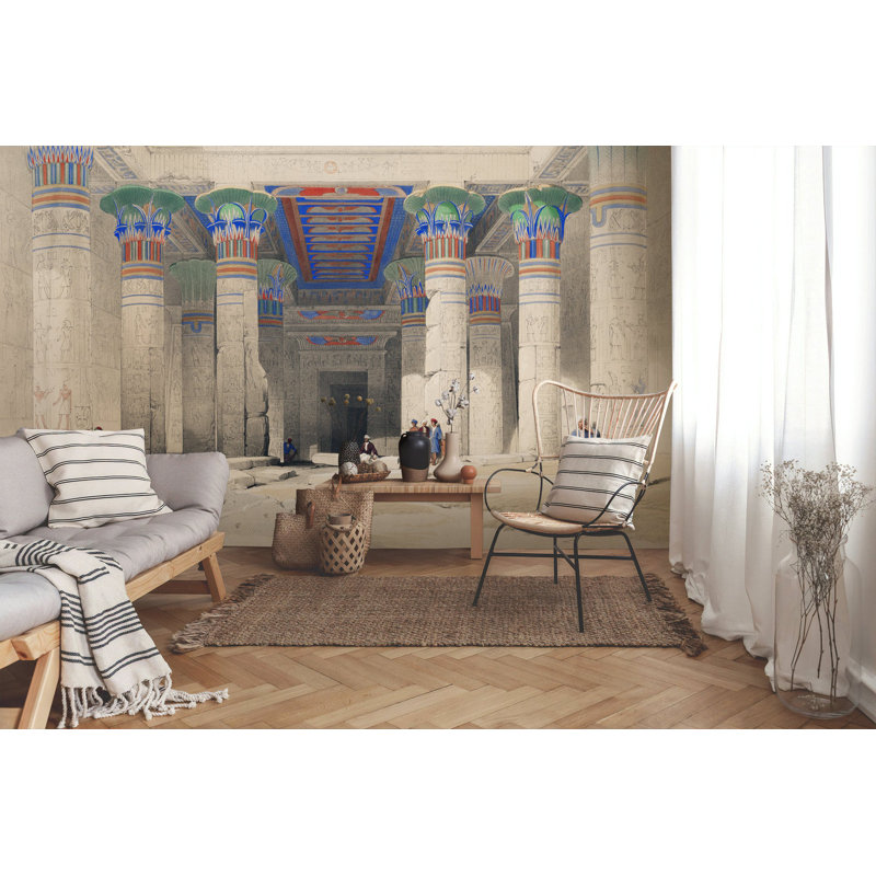 Papier peint amovible antique avec colonnes colorées antiques, L 9 po x l 15 po