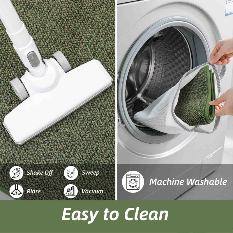 Tapis de cuisine lavables antidérapants, Vert