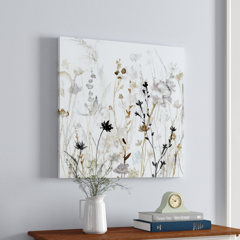 « Wildflower Mist II » - reproduction de peinture, H 32 po x l 32 po, Toile tendue, Sans cadre