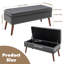 Banc de rangement avec accoudoirs 43,3 po avec pieds en bois-398012834-398012832