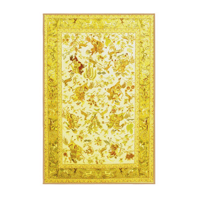 Washable Floral Indoor Rug