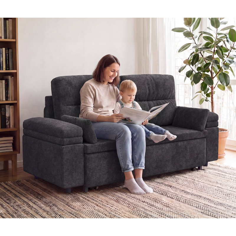 2 Seater Loveseat with Folding Sofa Bed