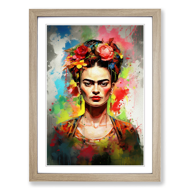 Single Picture Frame Print on Wood, 34cm H x 25cm W, Oak Framed