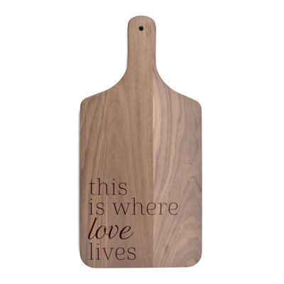 Where Love Lives Olive Paddle Cutting Board