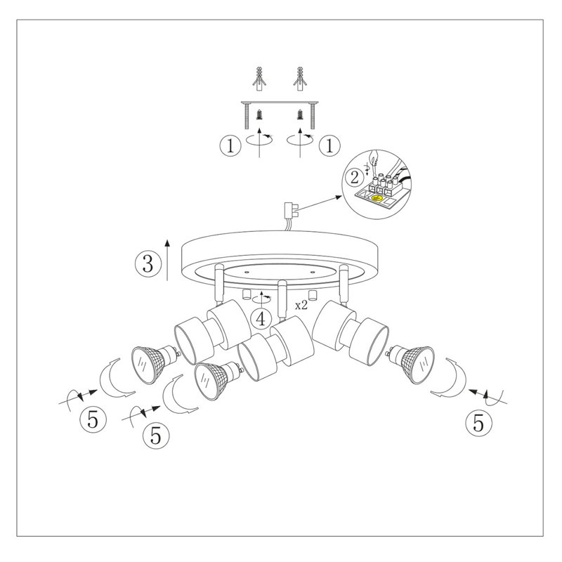 Aceton LED Flush Ceiling Lights