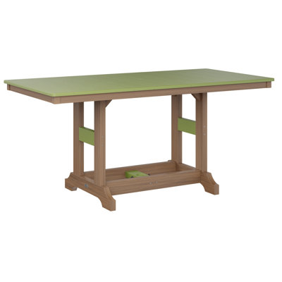Table de salle à manger à hauteur de comptoir rectangulaire de 66 po Berlin Gardens Garden Classic