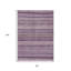 Tapis intérieur lavable rayé prune et lilas 8 pi x 10 pi