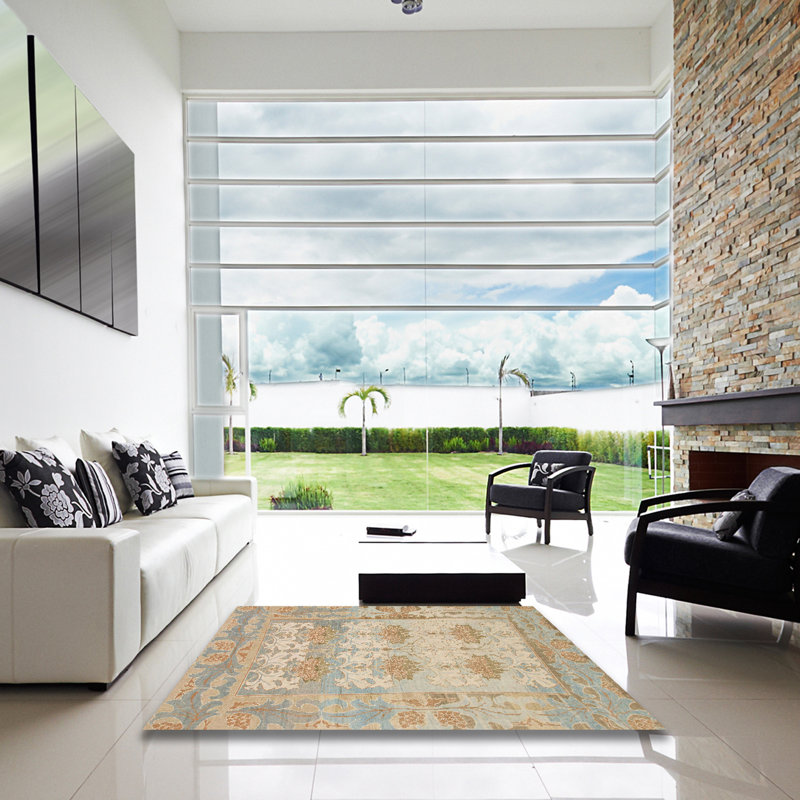 Tapis abstrait moderne 1201, Carré 8 pi