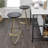 Spiroa 30" Modern Black & Gold Metal Backless Bar Stool, Armless Iron Geometric Frame with Integrated Footrest for Home Bar & Kitchen Island-1062454571