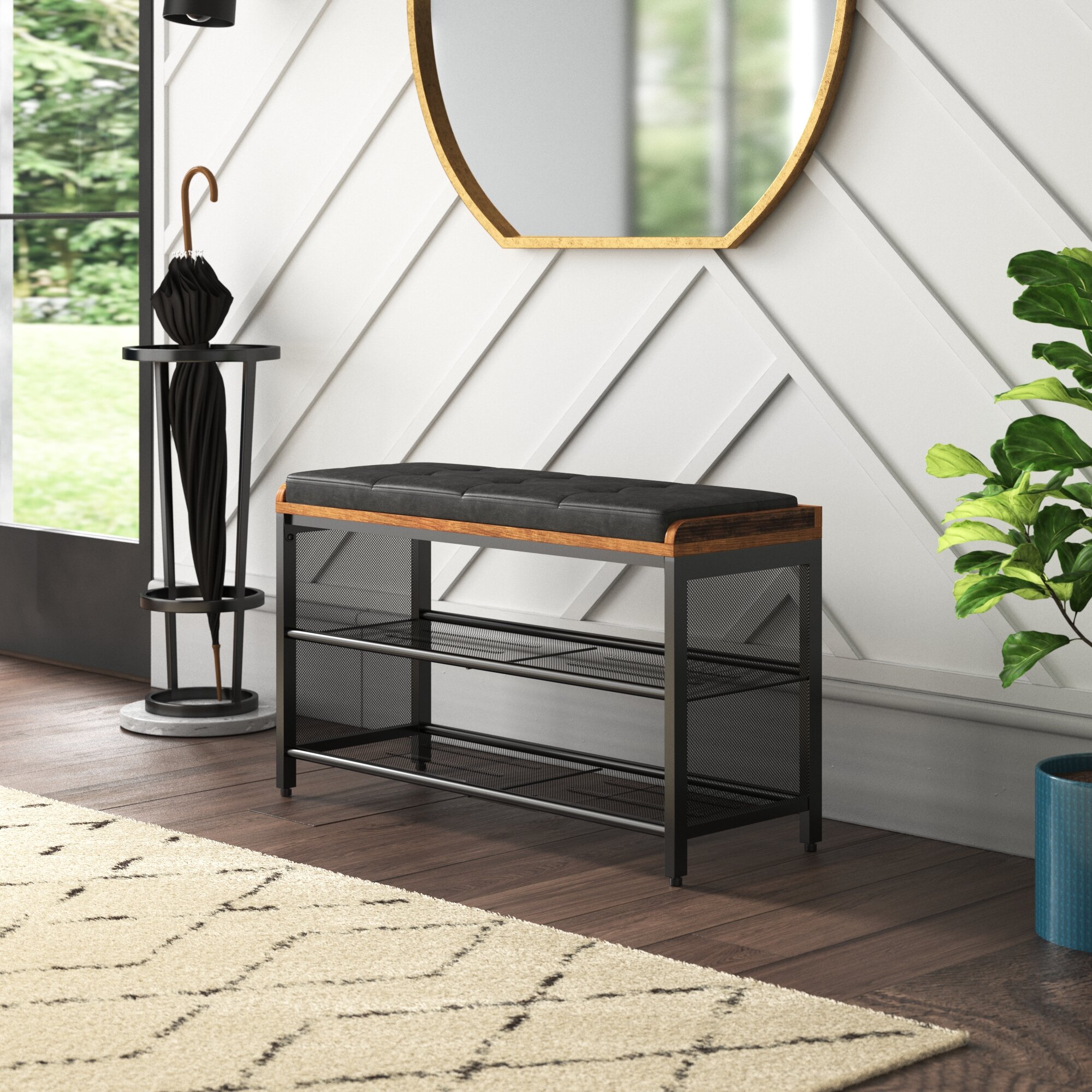 Mercury Row® Lara Faux Leather Upholstered Storage Bench & Reviews