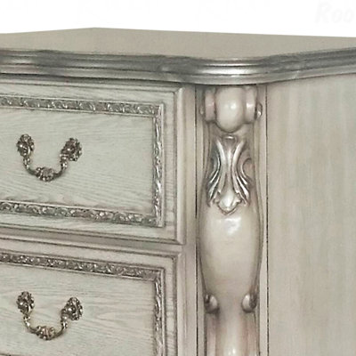 Vintage Bone White 2-Drawer Nightstand