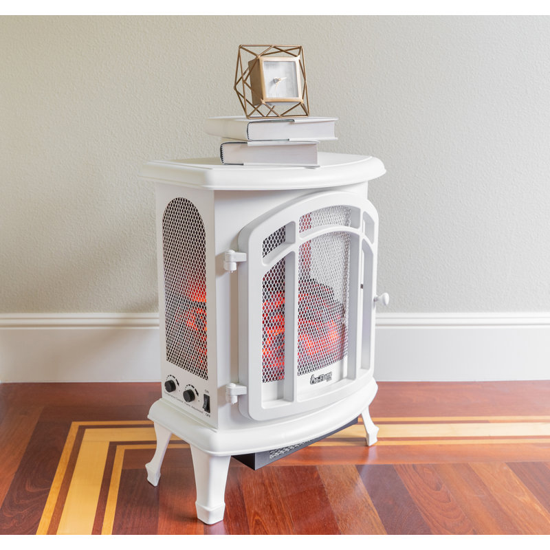 18.5'' W Electric Fireplace with 5118 BTU, Matte White