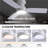 32'' Small Ceiling Fan With Light Kit & Remote-740172514-740172516