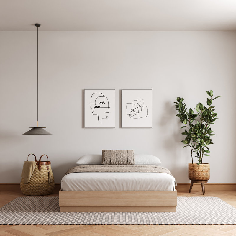 Jodeen Platform Bed, Queen, Beige
