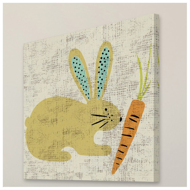 Ada's Bunny' Print on Wrapped Canvas, 18" H x 18" W x 1.5" D