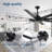 75 Inch Industrial DC Motor Ceiling Fan No Light