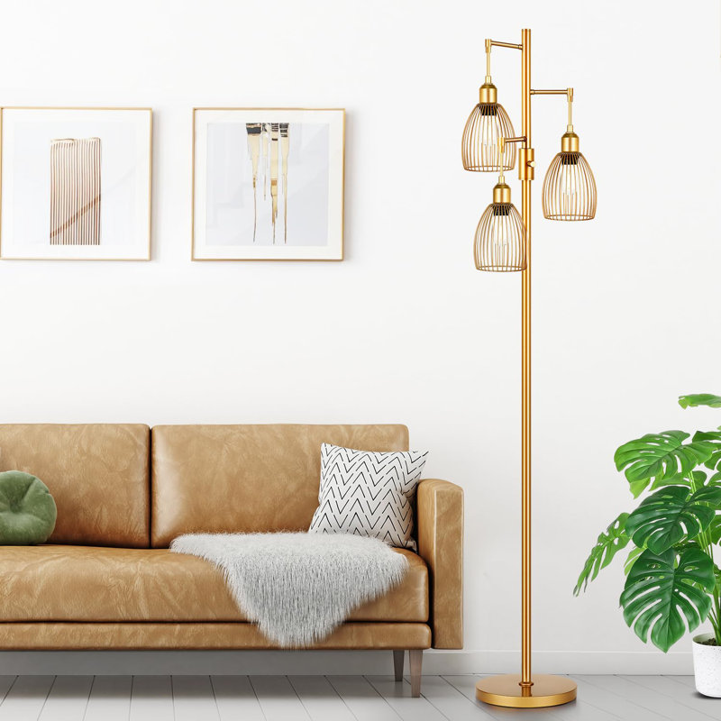 Vipul Tree Floor Lamp, Gold