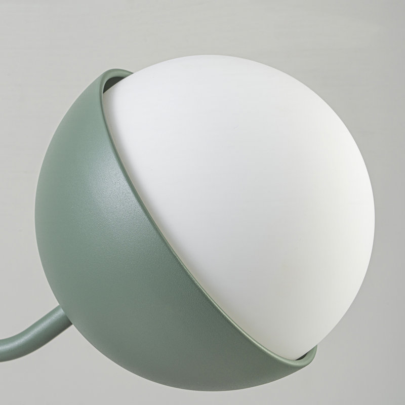 Luminaire suspendu linéaire minimaliste moderne à 2 lumières avec globe en verre opale pour îlot de cuisine
